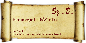 Szemenyei Dániel névjegykártya